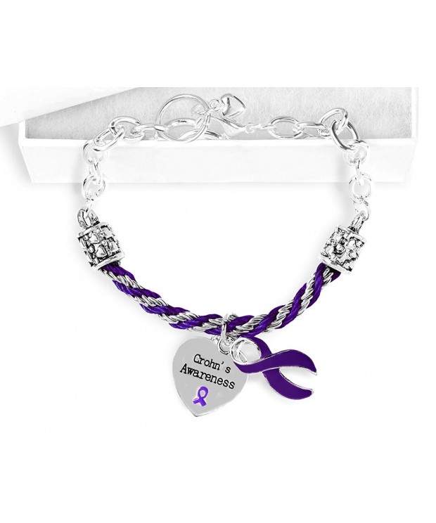 Crohns Awareness Purple Partial Bracelet