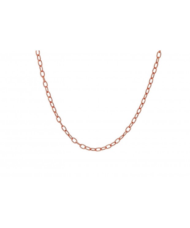 Rose Gold Silver Textured Chain