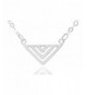 Sterling Patterned Triangle Necklace Included