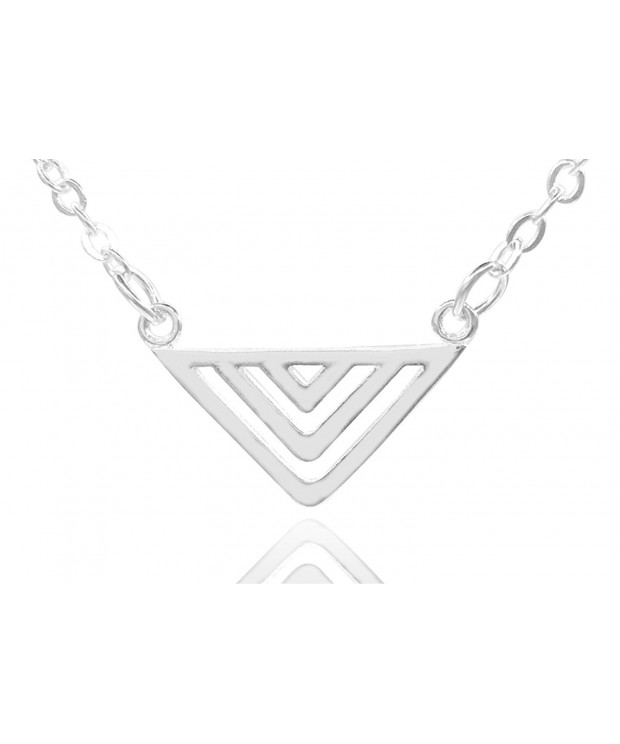 Sterling Patterned Triangle Necklace Included