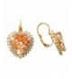 Navachi Champagne Crystal Leverback Earrings