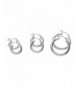 Set Pair Hoop Earrings Wide