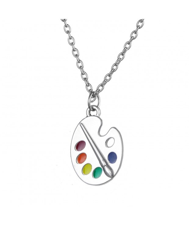 Trendy Palette Pendant Necklace Jewelry