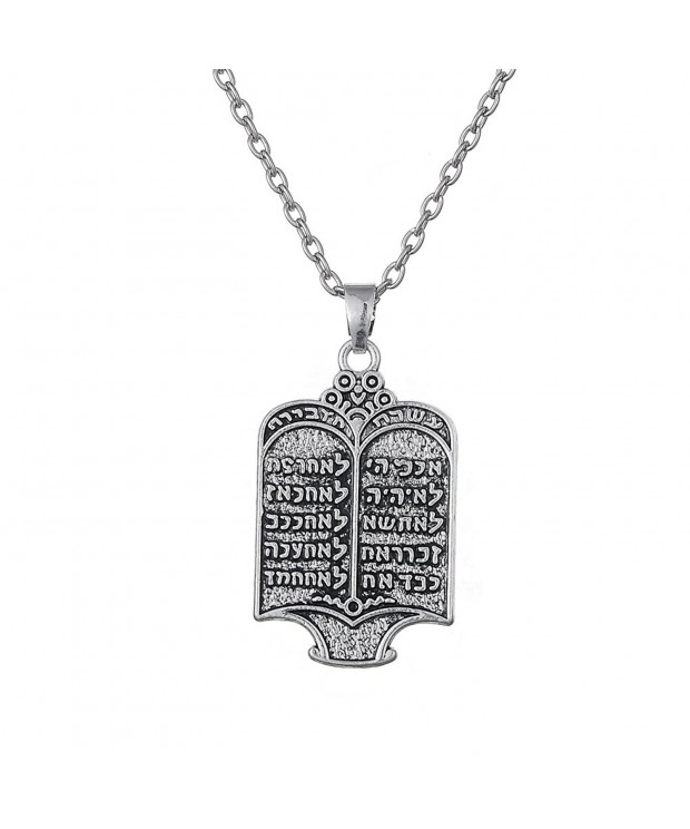 Fashion Tibetan Silvery Commandments Necklace