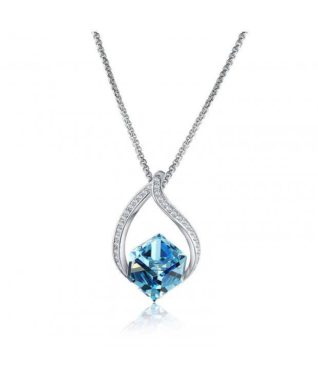 Mevecco Fashion Necklace Swarovski Box 03 Aqua