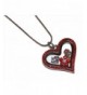 Red Heart Floating Locket Necklace
