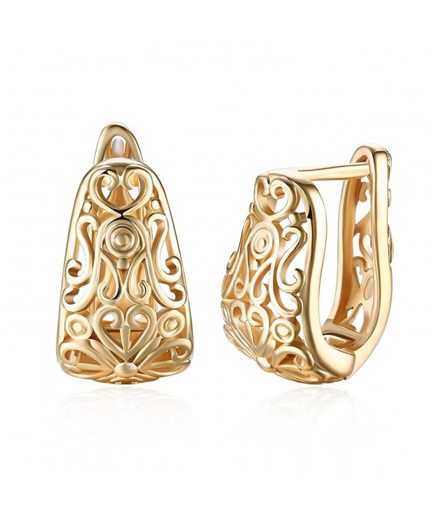 Plated Filigree Earrings Womens Hollowed out