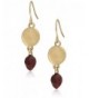 Circle Color Burgundy Drop Earrings