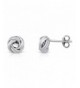 Sterling Silver Twisted Rhodium Earrings