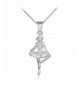 Sterling Silver Ballet Pendant Necklace