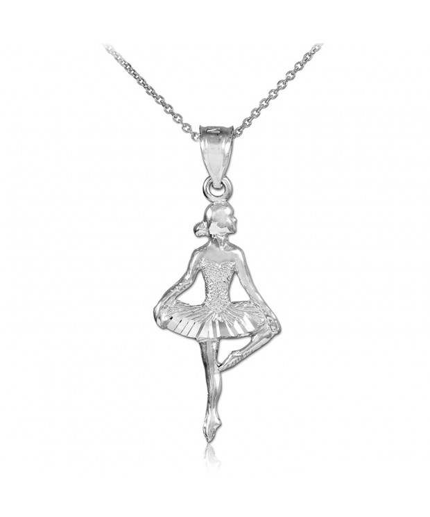 Sterling Silver Ballet Pendant Necklace