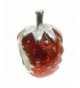 Sterling Silver Enamel Strawberry European