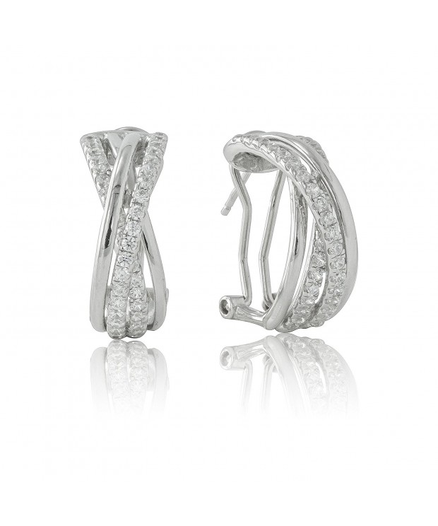 SilverLuxe Sterling Zirconia Highway Earring