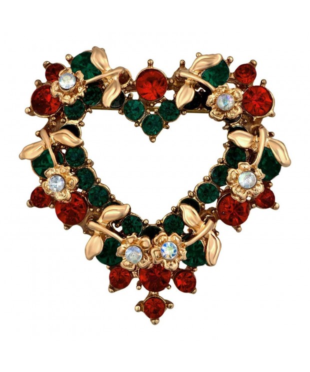 LilyJewelry Christmas Brooch Pin Heart