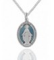 Womens Sterling Silver Miraculous Rhodium