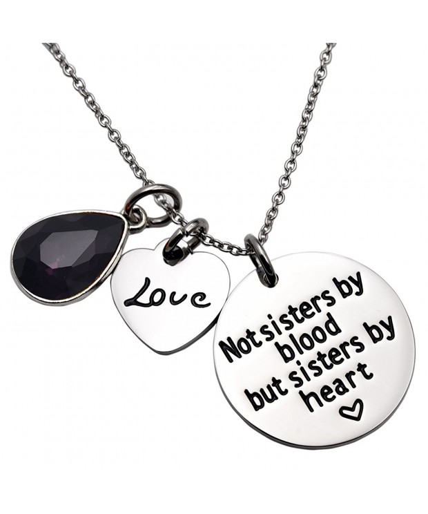 Sister Sisters Necklace Birthstone February