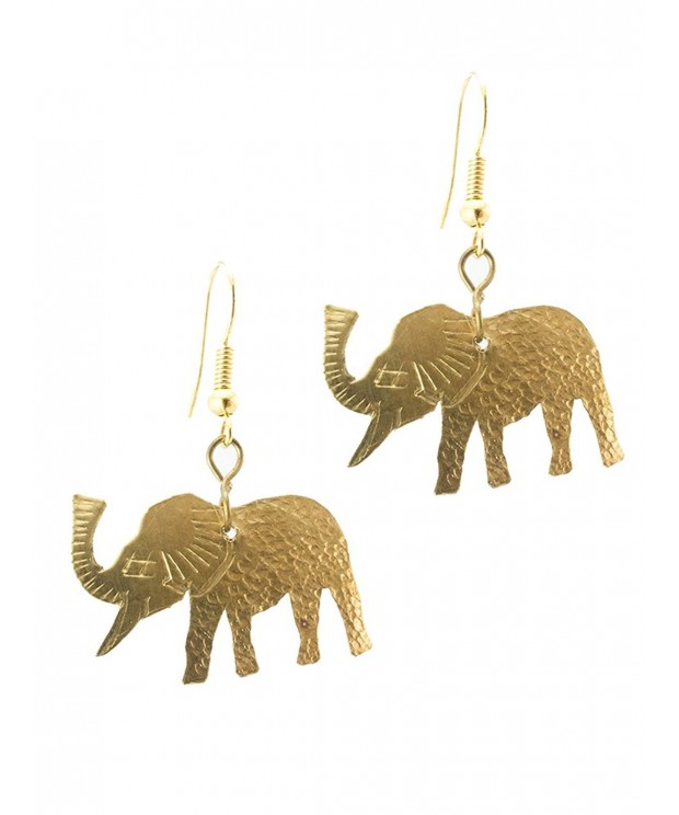 Maisha Trade Hammered Elephant Earring