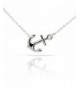 Sterling Necklace Polished Sideways Adjustable