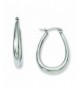 Stainless Steel Teardrop Hoop Earrings