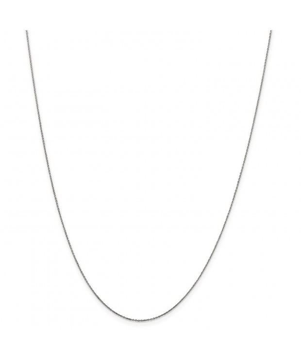 White Solid Cable Necklace Inches