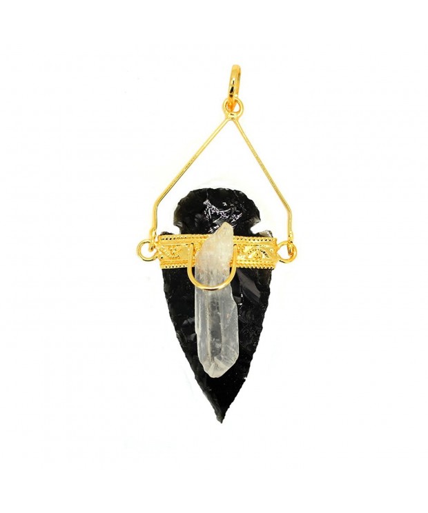 Rock Paradise Obsidian Arrowhead Pendant