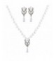 ACCESSORIESFOREVER Wedding Jewelry Crystal Necklace