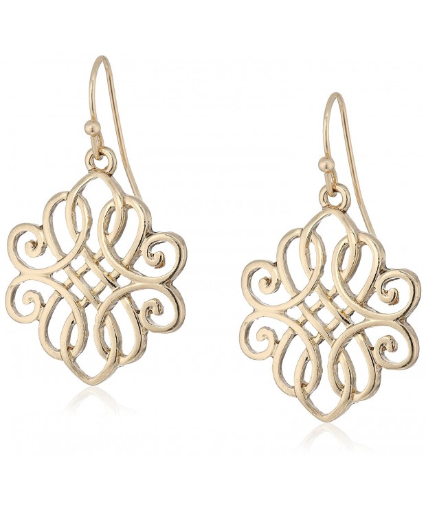 1928 Jewelry Gold Tone Filigree Earrings