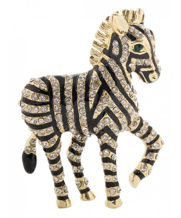 Zebra Brooch 1 75 Crystal Accents