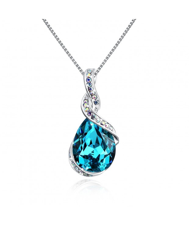 Drop Tear Swarovski Crystal Pendant Necklace