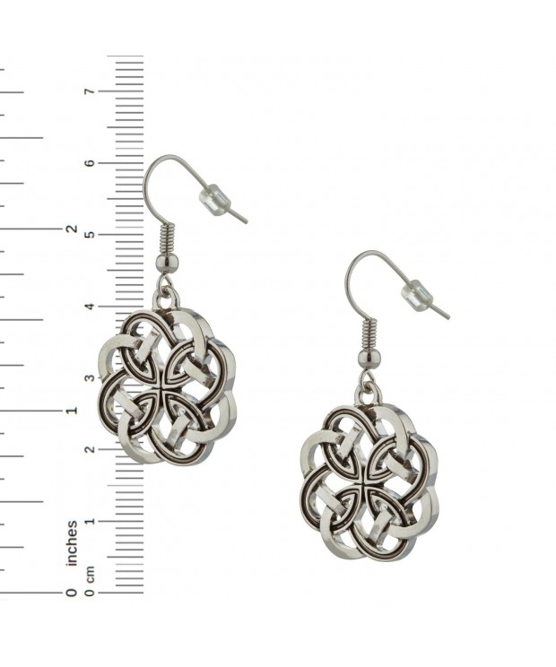 Celtic Knot Earrings Rhodium Plated