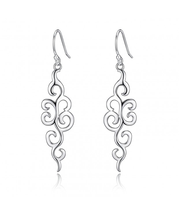 Highly Polished Sterling Filigree Earrings