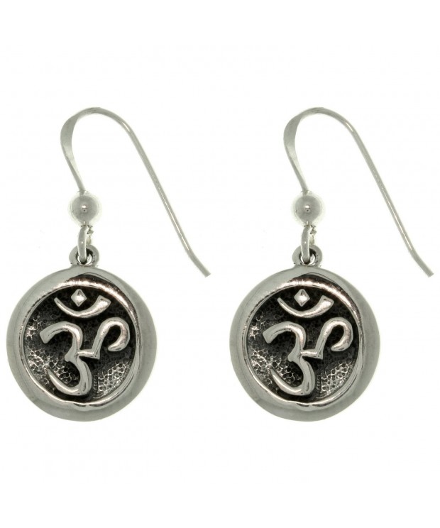 Hindu Symbol Sterling Silver Earrings