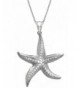 Sterling Textured Starfish Necklace Pendant