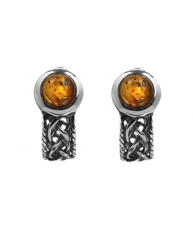 Honey Sterling Silver Celtic Earrings