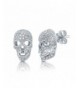 BERRICLE Rhodium Sterling Zirconia Earrings