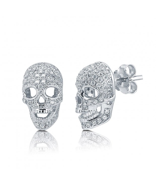 BERRICLE Rhodium Sterling Zirconia Earrings