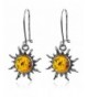 Amber Sterling Silver Romantic Earrings