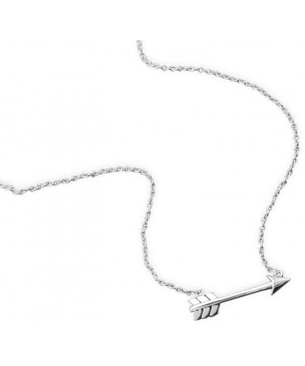 Aim High Arrow Necklace Silvertone