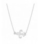 Sterling Silver Sideways Adjustable Necklace