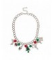 Lux Accessories Christmas Statement Necklace