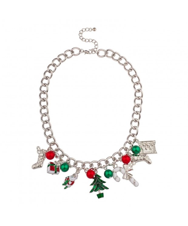 Lux Accessories Christmas Statement Necklace