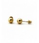 Yellow Gold Earrings Child Screwbacks