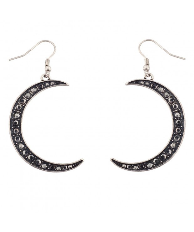 Lux Accessories Celestial Crescent Earrings