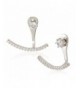 Zirconia Quality Jacket Earrings Silver
