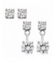 Sterling Silver Zirconia Jacket Earrings