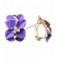 Navachi Plated Crystal Purple Earrings