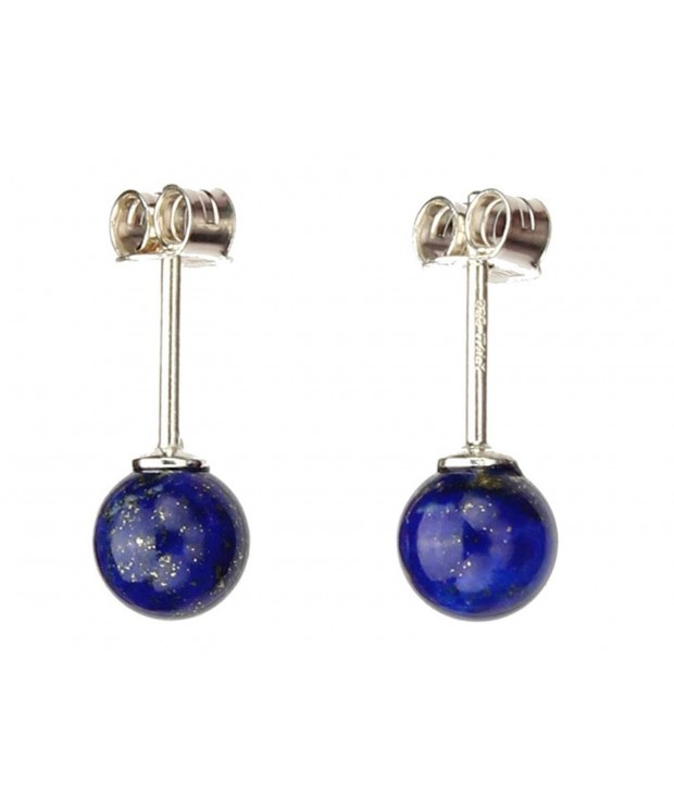 Lapis Stone Sterling Silver Earrings