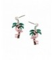 Liavys Pink Flamingo Fashionable Earrings