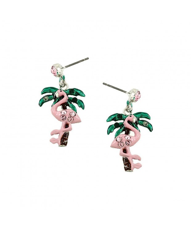 Liavys Pink Flamingo Fashionable Earrings