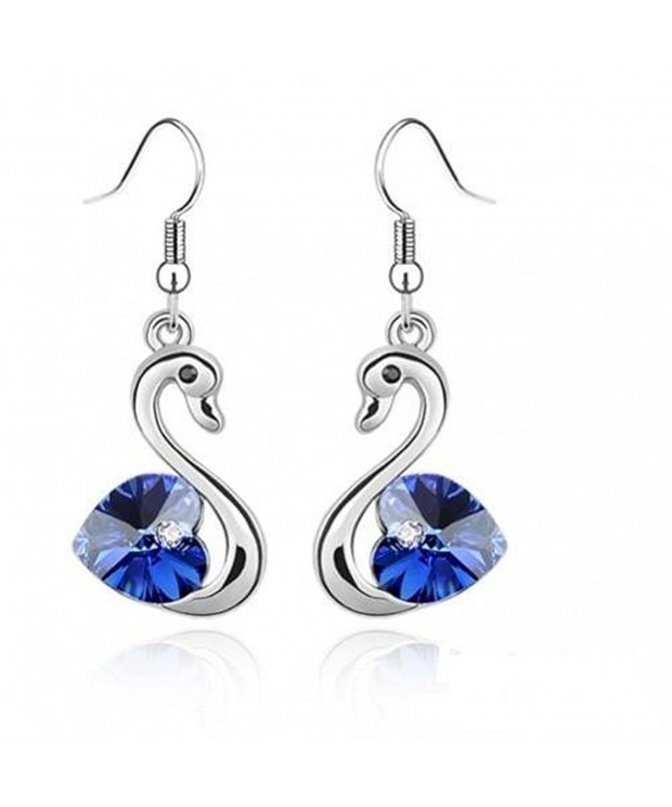 Cobalt Crystal Earrings Swarovski Elements